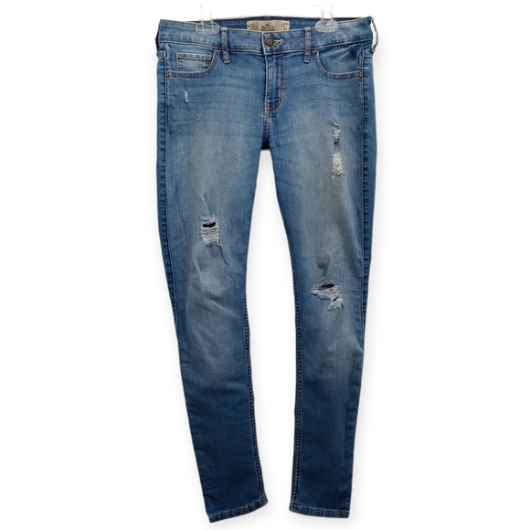 Hollister Junior's Size 5 Jeans 5S Super Skinny Jeans Distressed - Picture 1 of 11